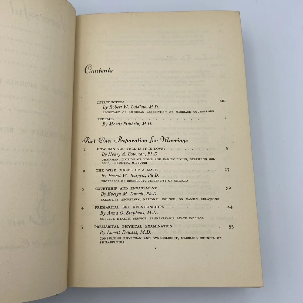 Vintage HC Successful Marriage 1948 Authoritative‎ Guide Ed. Fishbein + Burgess